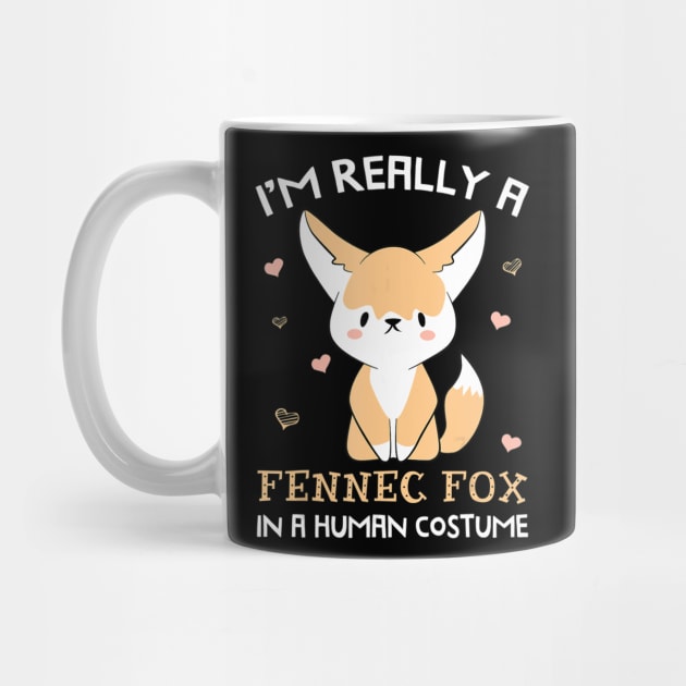 I'm Really A Fennec Fox In A Human Costume Funny Gift by martinyualiso